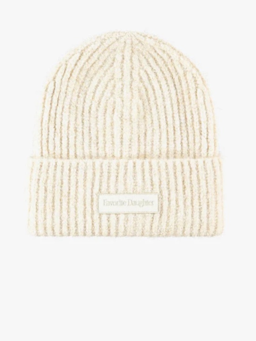 Favorite Daughter NWT THE LOGO PATCH RIB BEANIE